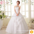 Guangzhou factory custom made off shoulder cheap lace applique ball gown wedding dress